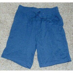 Mens French Terry Shorts Small Blue Elastic Waist Joe Boxer Casual Lounge Knit